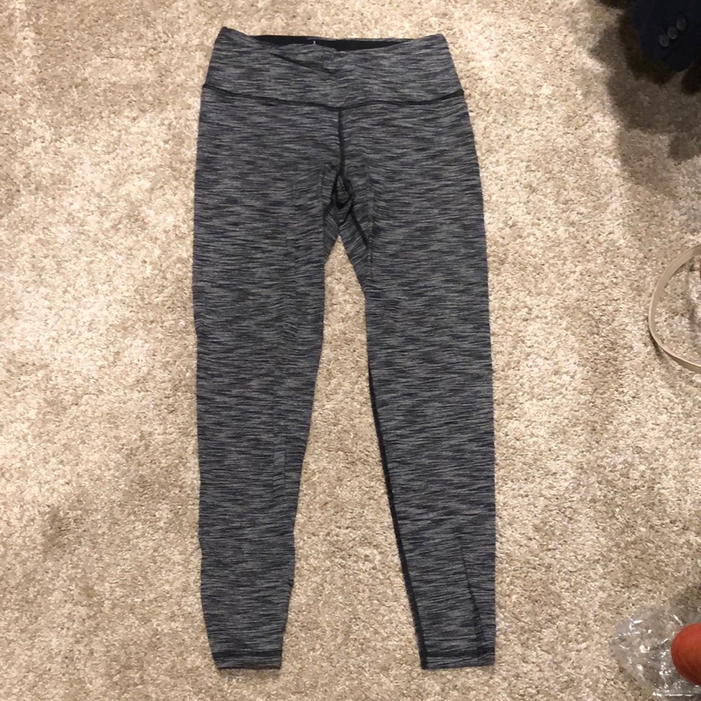 Victoria Sport Knockout Tights Leggings Grey Black Stripe